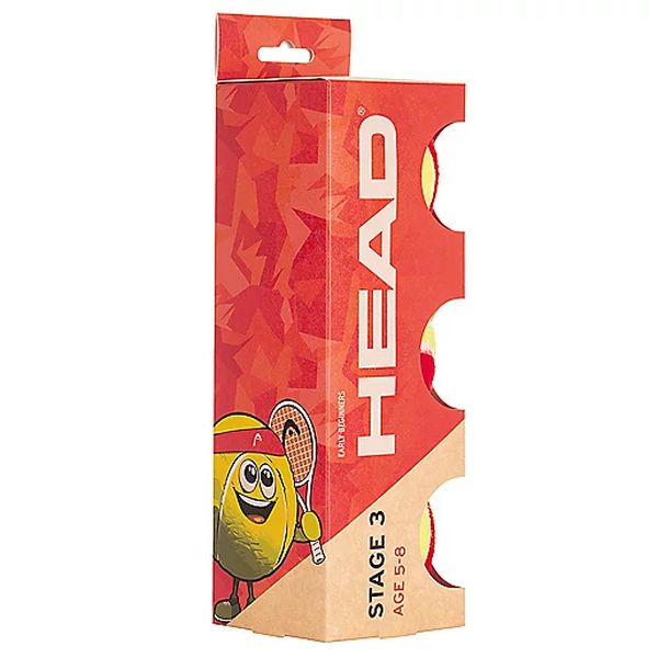 3B HEAD STAGE 3 RED 4 DZ Balle de tennis sans pression HEAD