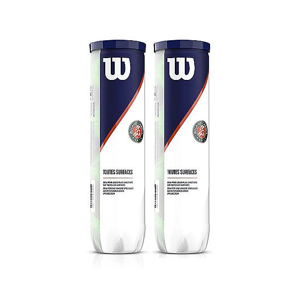 BI-PACK ROLAND GARROS ALL COURT 4 BALL Balles de tennis WILSON