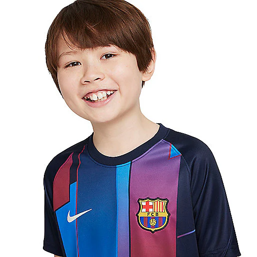FCB YNK DF TOP SS PM Maillot d'entraînement de football enfant NIKE - Image 3