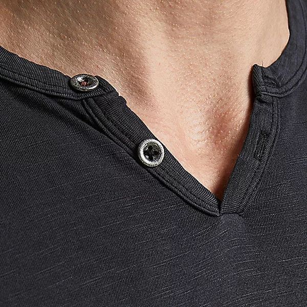 JJESPLIT NECK TEE SS NOOS Tee-shirt à manches courtes homme JACK & JONES - Image 5
