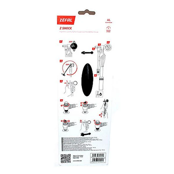 MINI POMPE Z SHOCK ARGT/NR Pompe à main ZEFAL - Image 2