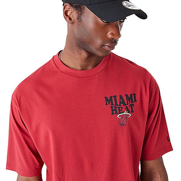 NBA SCRIPT OS TEE MIAHEA PNRWHI Tee-shirt de basketball homme NEW ERA