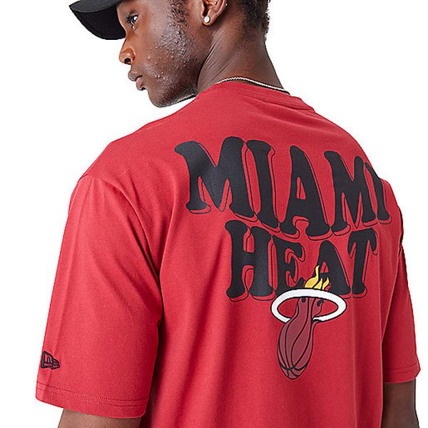 NBA SCRIPT OS TEE MIAHEA PNRWHI Tee-shirt de basketball homme NEW ERA - Image 3