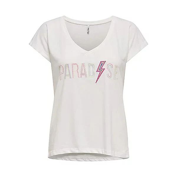 ONLIMELDA LIFE S/S VNECK BEADS TOP Tee-shirt à manches courtes femme ONLY - Image 4