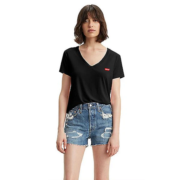 PERFECT VNECK 0003 CAVIAR Tee-shirt à manches courtes femme LEVIS